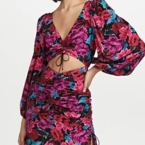 For Love and Lemons CUSTOM Scarlett Print Mini Dress